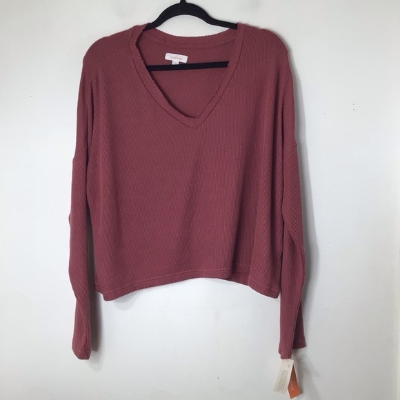 NWT colsie top women medium knit rose pink - Picture 7 of 7